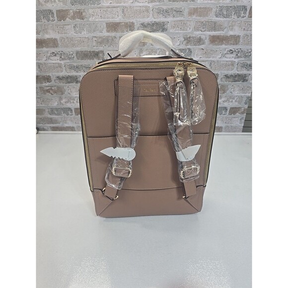 CALPAK Kaya 15" Laptop Backpack Caramel Vegan Leather Travel Work Bag NEW - Picture 6 of 11